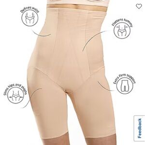 Seamless High-Waisted Shapewear Shorts - Tan